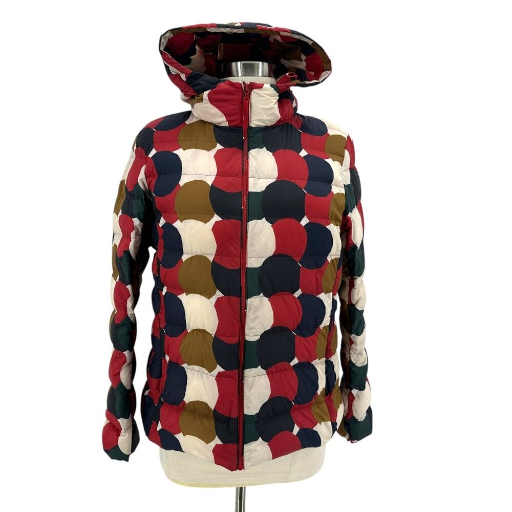Marimekko Uniqlo Womens Large Coat Ultra Light Down Puffer Quilted Multicolor